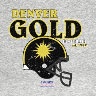 Distressed Denver Gold Helmet T-Shirt